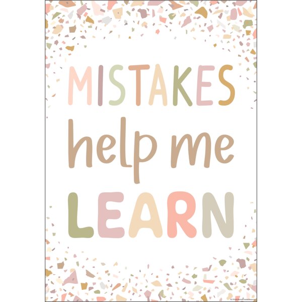 TCR7876 Mistakes Help Me Learn Positive Poster Image