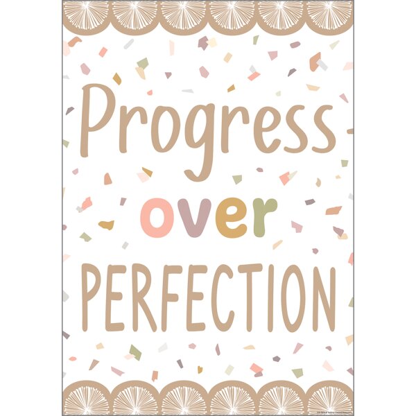 Progress over Perfection Positive Poster - TCR7878 | Teacher Created ...