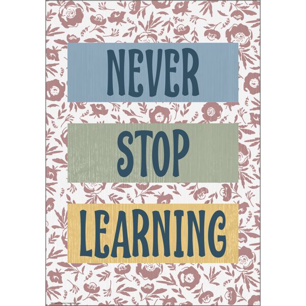 TCR7886 Never Stop Learning Positive Poster Image