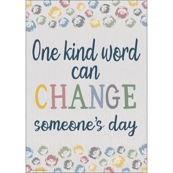 TCR7887 One Kind Word Positive Poster Image