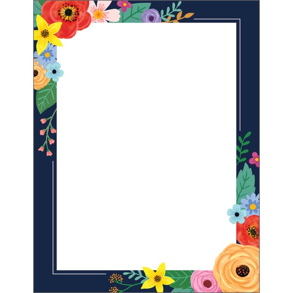 TCR7890 Wildflowers Blank Chart Image