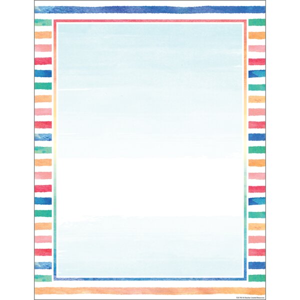 TCR7931 Watercolor Blank Chart Image