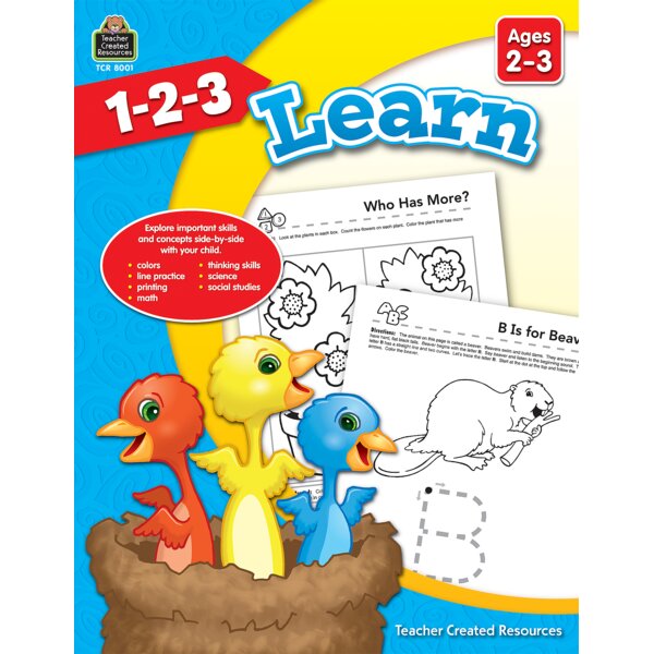 TCR8001 1-2-3 Learn Ages 2-3 Image