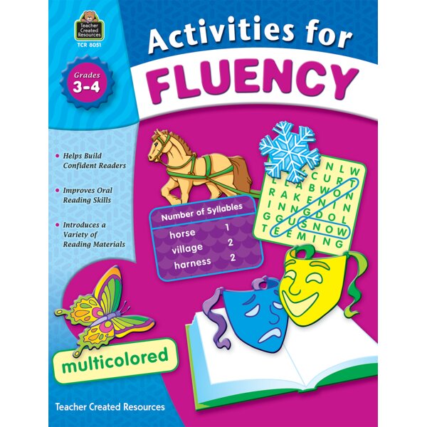 TCR8051 Activities for Fluency, Grades 3-4 Image