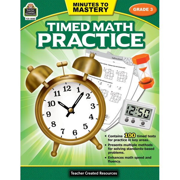 TCR8082 Minutes to Mastery - Timed Math Practice Grade 3 Image