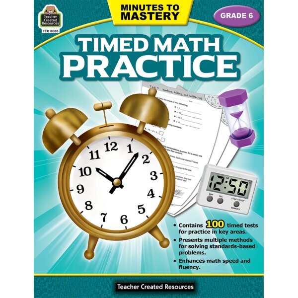 TCR8085 Minutes to Mastery - Timed Math Practice Grade 6 Image