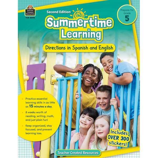 TCR8098 Summertime Learning Grade 5 - Spanish Directions Image