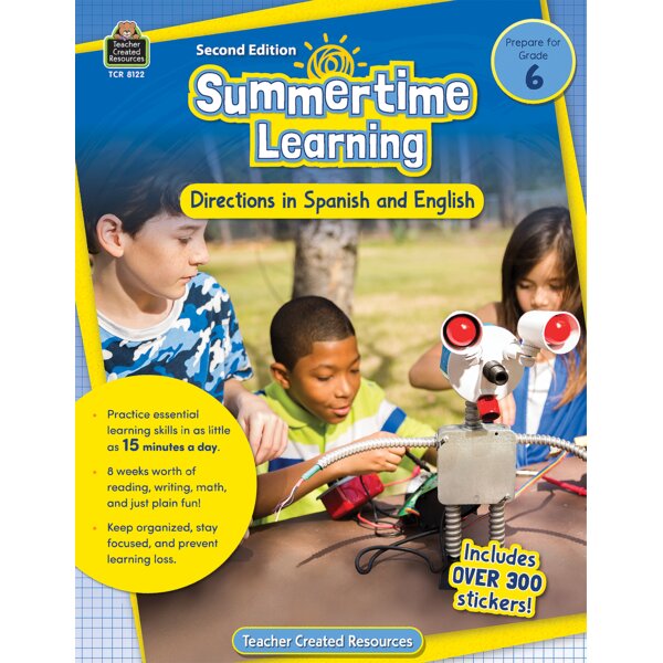 TCR8122 Summertime Learning Grade 6 - Spanish Directions Image