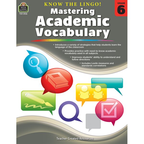 TCR8136 Know the Lingo! Mastering Academic Vocabulary Grade 6 Image