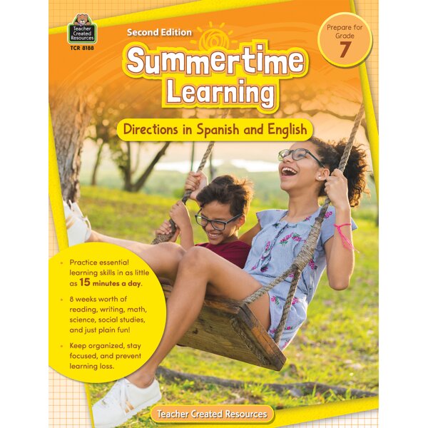 TCR8188 Summertime Learning Grade 7 - Spanish Directions Image