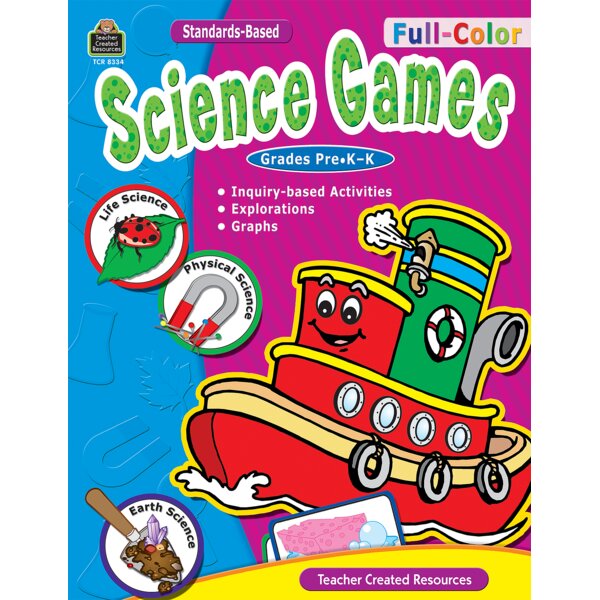 TCR8334 Full-Color Science Games, PreK-K Image