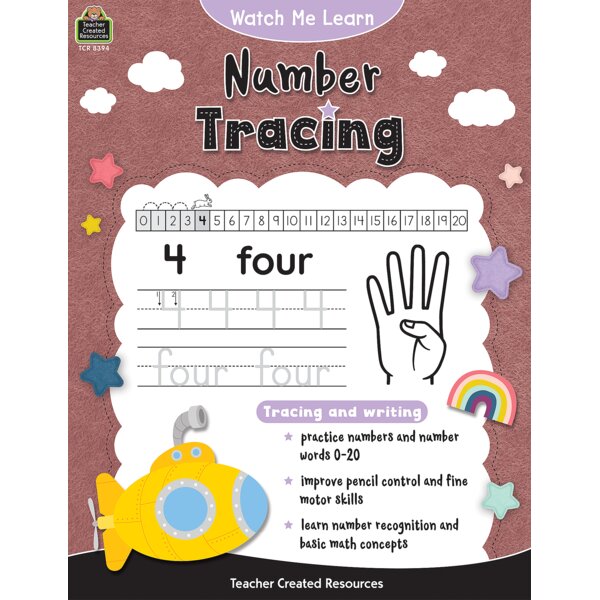 TCR8394 Watch Me Learn: Number Tracing Image