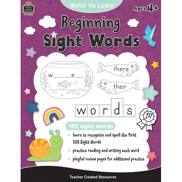 TCR8406 Watch Me Learn: Beginning Sight Words Image