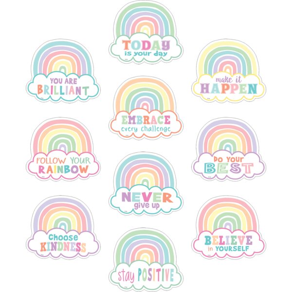 TCR8418 Pastel Pop Positive Sayings Accents Image