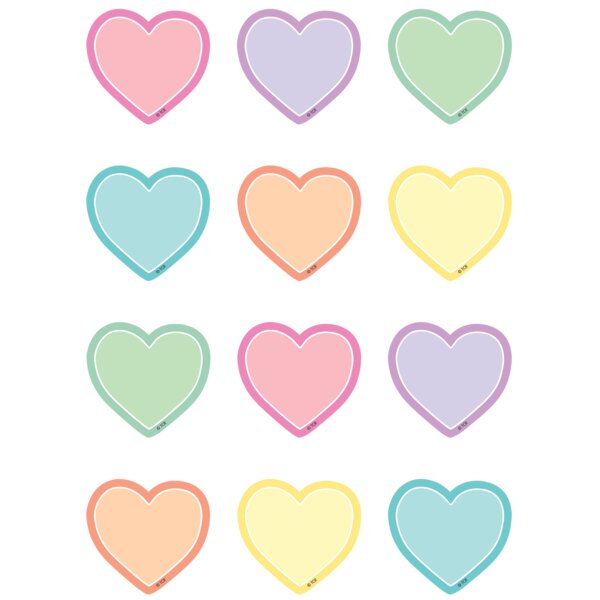 TCR8420 Pastel Pop Hearts Mini Accents Image