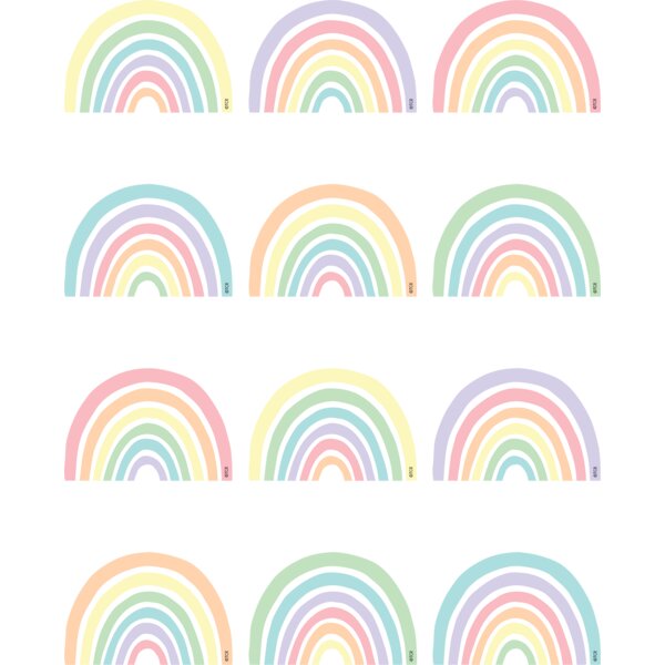 TCR8442 Pastel Pop Rainbows Mini Accents Image