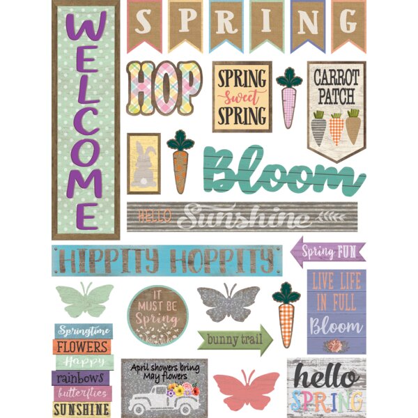 TCR8578 Home Sweet Classroom Spring Mini Bulletin Board Image