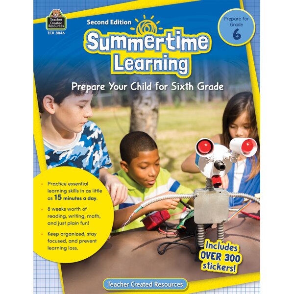 TCR8846 Summertime Learning Grade 6 Image