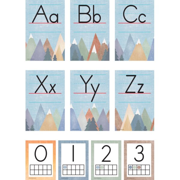 TCR9170 Moving Mountains Alphabet Bulletin Board Image