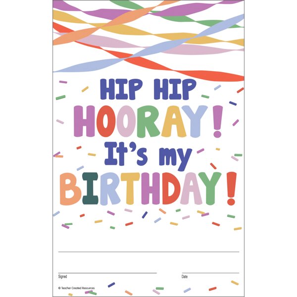 TCR9380 Color Crush Happy Birthday Awards Image