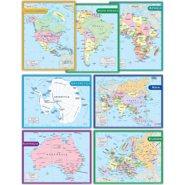 TCR9899 Continents Charts Set (7 charts) Image