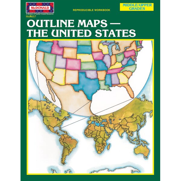 TCRR657 Outline Maps: The United States Reproducible Workbook Image