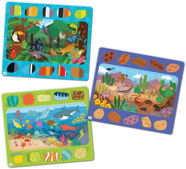TCR10593 Wiggle Brain Tray Puzzles: Wildlife in Focus Image