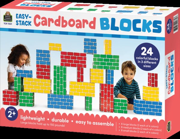 TCR11531 Easy-Stack Cardboard Blocks (24-Piece Set) Image