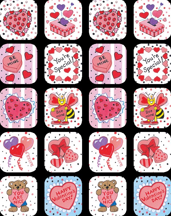 TCR1258 Valentine's Day Stickers Image