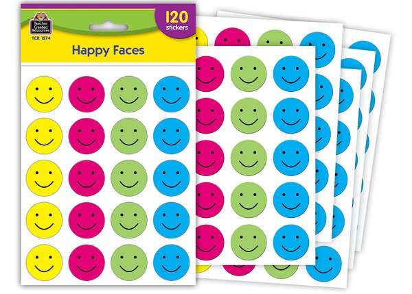 TCR1274 Happy Faces Stickers Image