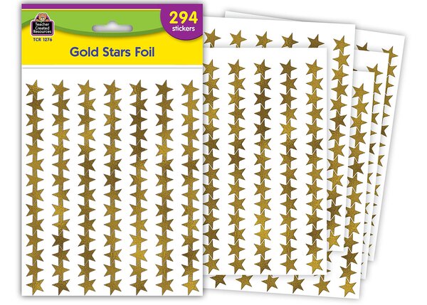 TCR1276 Gold Stars Foil Stickers Image