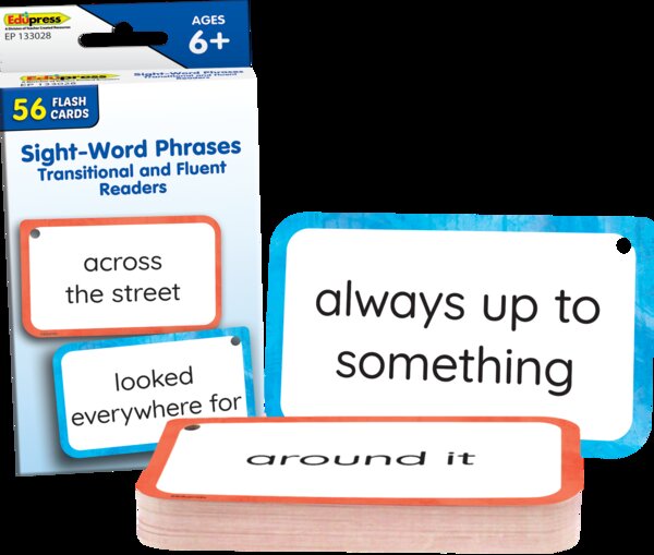 TCR133028 Sight-Word Phrases - Trasitional and Fluent Readers Flash Cards Image