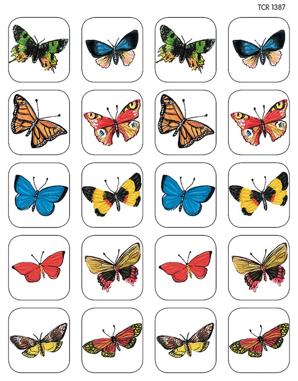 TCR1387 Moths & Butterflies Stickers Image