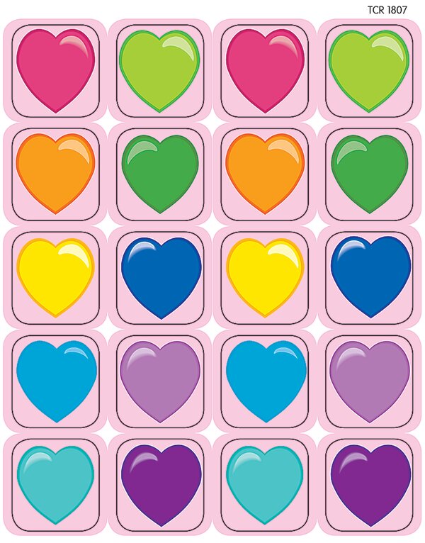 TCR1807 Hearts Stickers Image