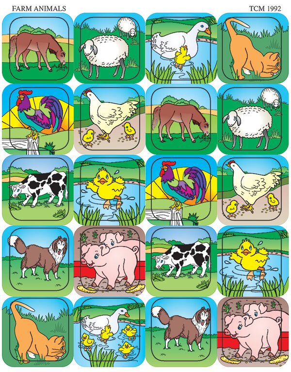 TCR1992 Farm Animals Stickers Image