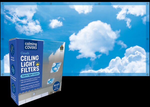 TCR20140 Clouds Calming Covers Ceiling Light Filters Image