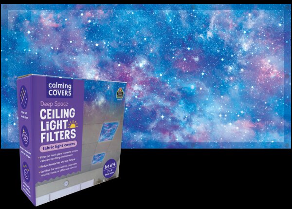 TCR20141 Deep Space Calming Covers Ceiling Light Filters Image