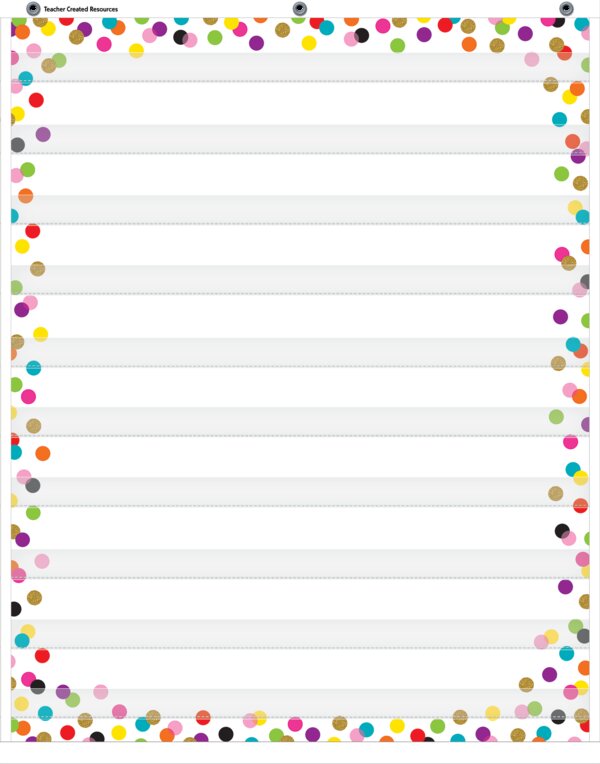 TCR20328 Confetti 10 Pocket Chart Image