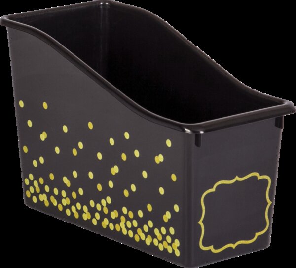 TCR20336 Black Confetti Plastic Book Bin Image