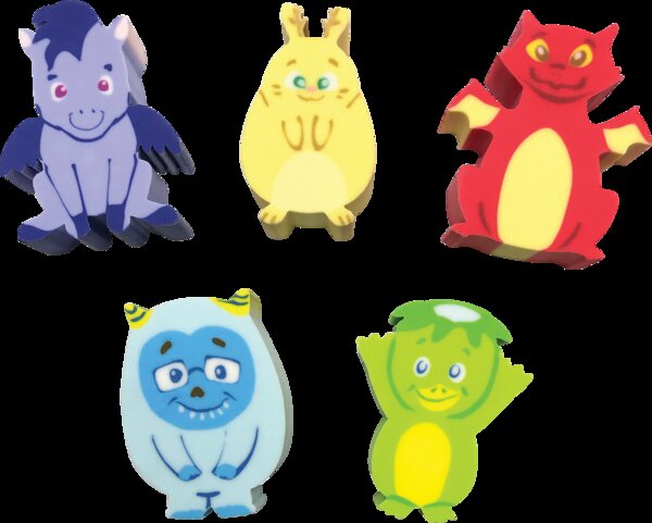 TCR20344 Whatsits Collectable Eraser Mystery Packs: Fantasy Friends - 5 Character Assortment Image