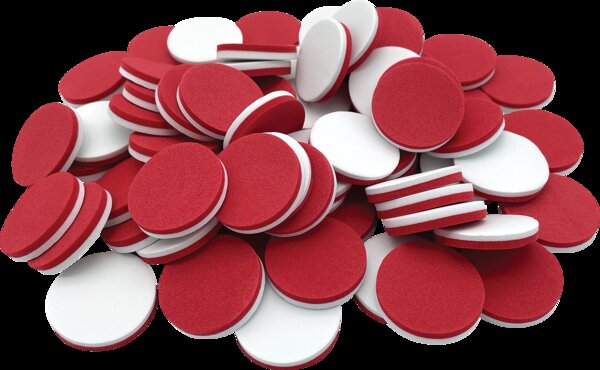 TCR20600 Foam Counters: Red/White Image