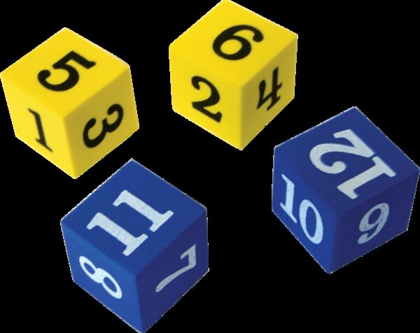 TCR20609 Foam Numbered Dice (numerals 1-12) Image