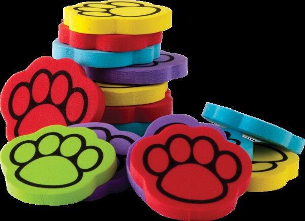 TCR20643 Foam Paw Print Counters Image