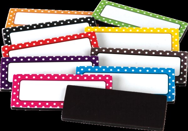 TCR20650 Polka Dots Magnetic Labels Image