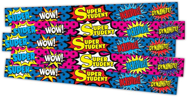 TCR20664 Superhero Super Student Slap Bracelets Image