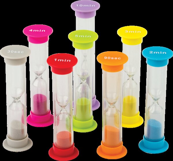 Small Sand Timers Combo 8-Pack - TCR20697 | Teacher Created Resources