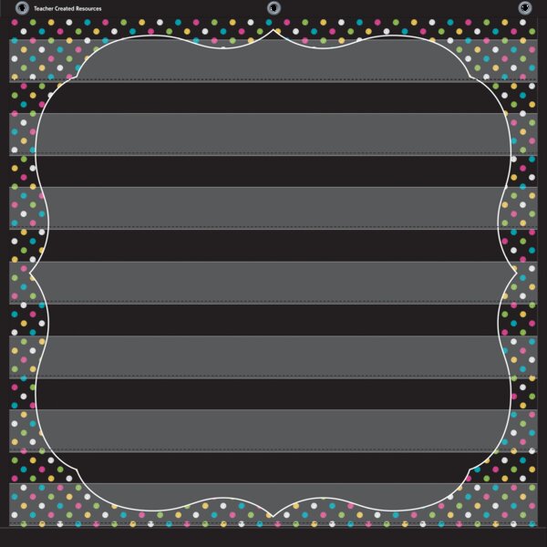 TCR20742 Chalkboard Brights 7 Pocket Chart Image