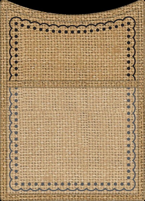 TCR20749 Burlap Magnetic Storage Pocket Image