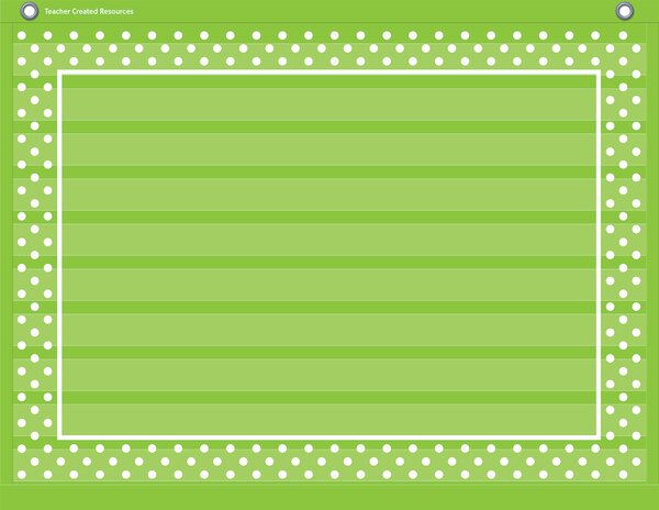 TCR20777 Lime Polka Dots Mini Pocket Chart Image