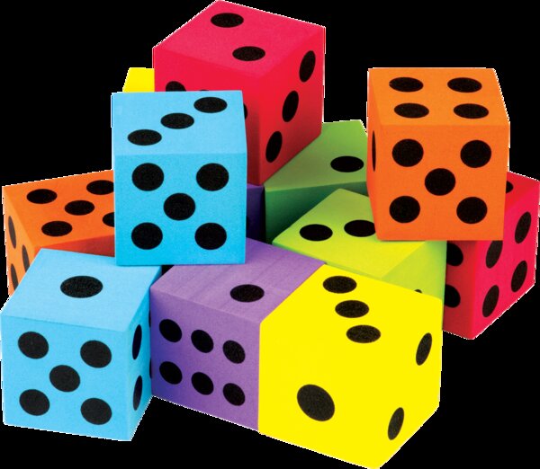 TCR20809 Colorful Large Dice 12-Pack Image